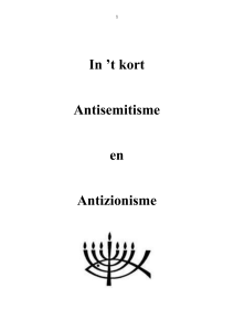 In `t kort Antisemitisme en Antizionisme