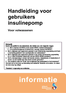 Handleiding voor gebruikers insulinepomp. Voor volwassenen