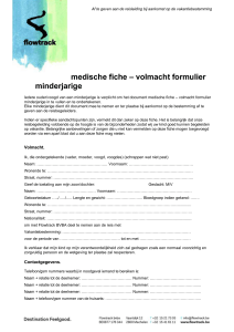 medische fiche en volmacht formulier voor 13+ deelnemers