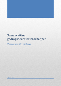 Samenvatting gedragsneurowetenschappen