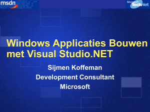 Windows Applicaties Bouwen met Visual Studio.NET