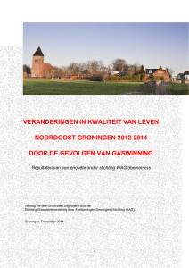 Veranderingen in kwaliteit van leven Noordoost Groningen 2012
