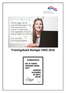 Trainingsboek Biologie VWO 2016