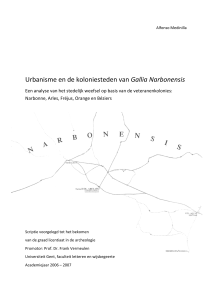 Urbanisme en de koloniesteden van Gallia N Narbonensis