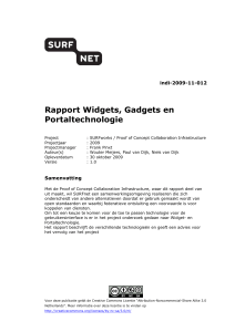 Rapport Widgets, Gadgets en Portaltechnologie