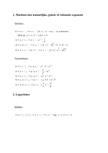 Formularium algebra ( 4e en 5e jaar )