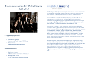 Programmavoorstellen Wishful Singing 2016-2017