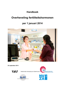 HANDBOEK OVERHEVELING fertiliteitshormonen 2014