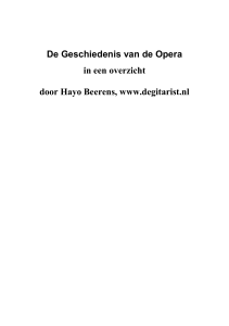 De Geschiedenis van de Opera