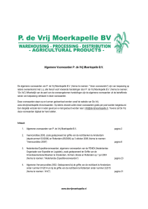 Algemene Voorwaarden P. de Vrij Moerkapelle B.V.