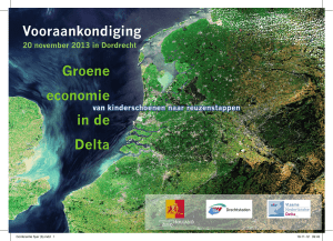 Vooraankondiging Groene economie in de Delta