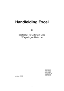 Handleiding Excel - de Wageningse Methode