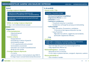 medicamenteuze aanpak van majeure depressie