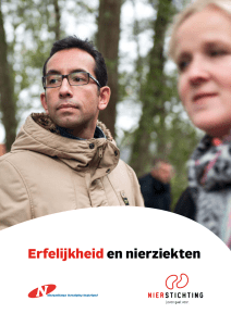 Erfelijkheid en nierziekten - Nierpatiënten Vereniging Nederland