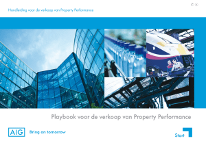 Playbook voor de verkoop van Property Performance