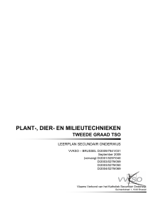 plant-, dier- en milieutechnieken - VVKSO - ICT