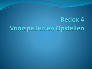 Redox 4 Voorspellen en Opstellen