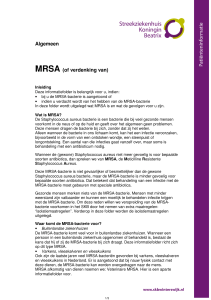 Algemeen MRSA (of verdenking van)