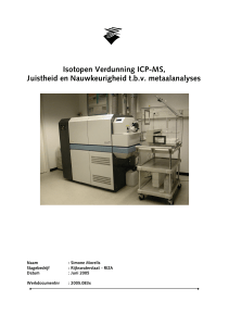 Isotopen Verdunning ICP-MS, Juistheid en Nauwkeurigheid t.b.v.