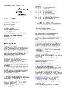weekbericht 1 - Dordtse Vrije School