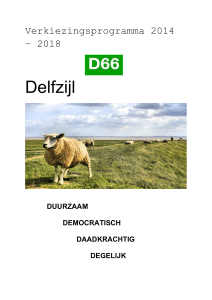 Verkiezingsprogramma 2014 – 2018 Delfzijl DUURZAAM
