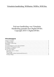 Virtualmin handleiding, WHStarter, WHPro, WHUltra. End