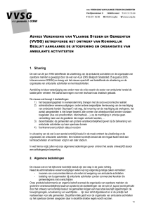 Standpunt VVSG met betrekking tot Ambulante activiteiten + reacties