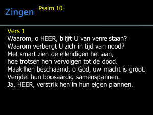 Zingen Psalm 10