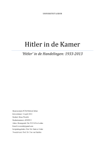 Hitler in de Kamer - Universiteit Leiden