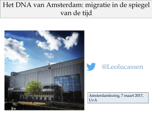 @Leolucassen Het DNA van Amsterdam: migratie in de spiegel van