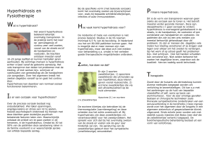 W at is Hyperhidrosis - Brouwers Fysiotherapie