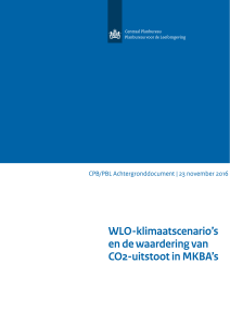 WLO-klimaatscenarios en de waardering van CO2 uitstoot in MKBAs