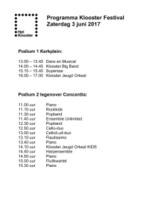 Programma Klooster Festival