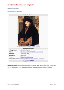 Desiderius Erasmus, een biografie