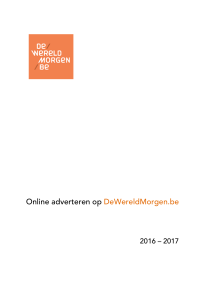 Adverteren  - DeWereldMorgen.be