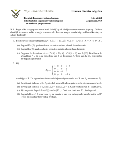 Examen Lineaire Algebra - Wetenschappelijke Kring