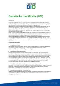 Genetische modificatie (GM)