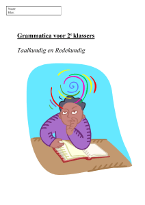 Grammatica voor 2e klassers