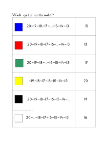 welk getal ontbreekt 20-13