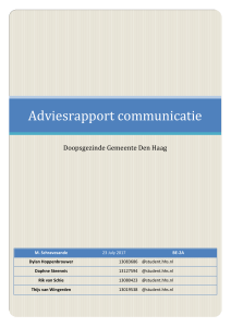 Adviesrapport communicatie - Doopsgezinde Gemeente Den Haag