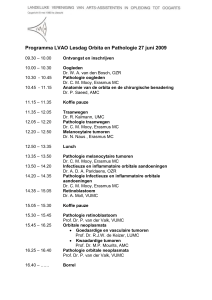 Programma LVAO Lesdag Orbita en Pathologie 27 juni 2009