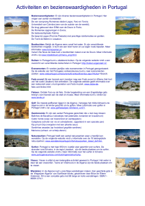 Activiteiten en bezienswaardigheden in Portugal