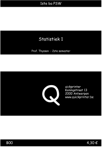 Statistiek 1 - Quickprinter