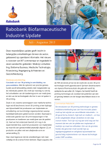 Rabobank Biofarmaceutische Industrie Update