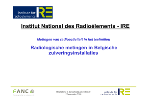 Radiologische metingen in Belgische zuiveringsinstallaties
