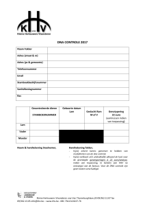 Formulier DNA Controle 2017