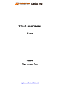 Online beginnerscursus Piano