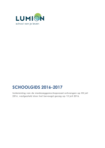 schoolgids 2016-2017 - LUMION, school van je leven