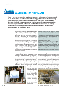 WATERFORUM SURINAME - Vereniging Surinaams Bedrijfsleven
