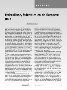 Federalisme, federaties en de Europese Unie
